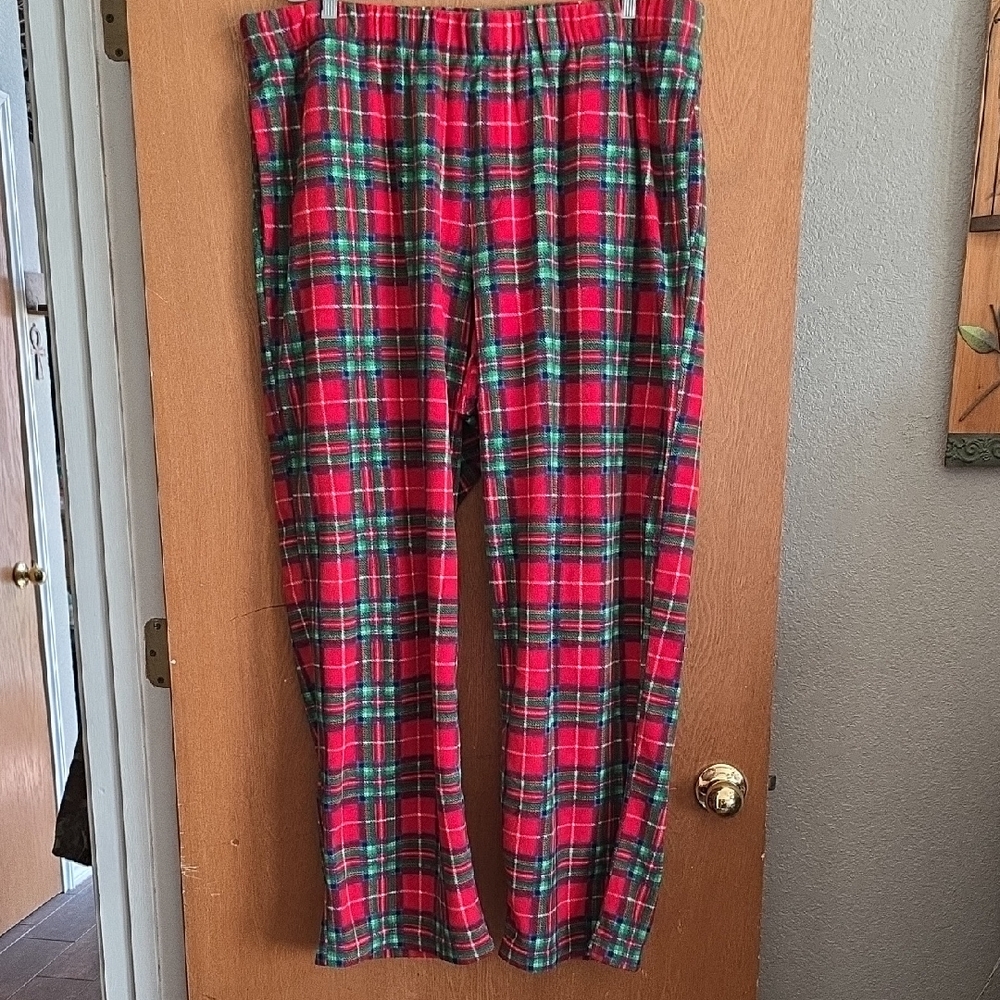Men's Red Plaid Lounge Pants